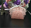 Rose Flower Paper Laser Cut Box 50pcs