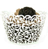 White Laser Cut Cupcake Wrappers